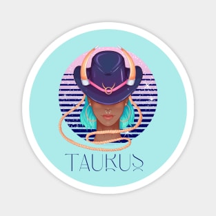 Taurus Zodiac Sign | Circle Beautiful Girl Magnet